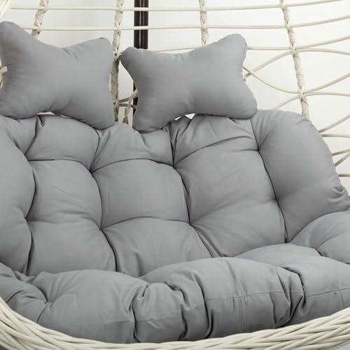 Machtiging Coussin Fauteuil Suspendu,2 Places Oeuf Chaise Balançoire Coussin Extérieur,Coussin de Remplacement pour Chaise Suspendue,avec Fermeture éclair,pour hamacs,extérieure,Balcon,Jardin