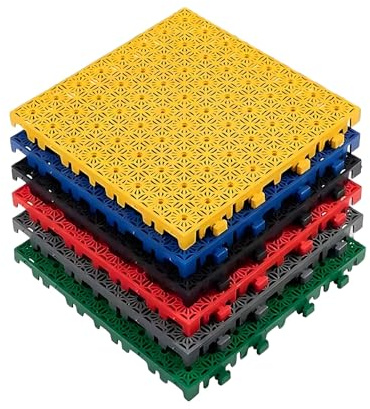 Modular Interlocking Floor Tiles,4/10/16/20 Pieces Car Wash Room Drainage Mats,for Bathroom Garage (15.75x15.75x1.18in)(Color 1,20pieces)