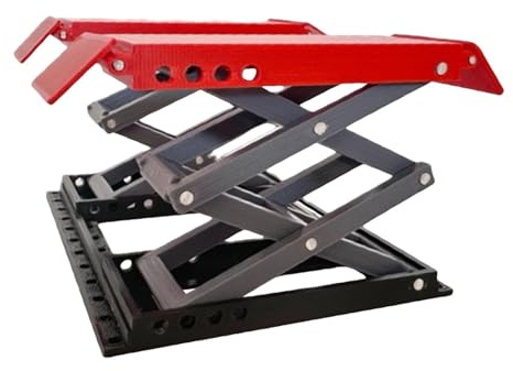 kowaku RC-Miniatur-Hebebühne, tragbarer RC-Autoständer für 1/18-Crawler-Cars, robuste und realistische Reparaturwerkstatt, Rot Schwarz