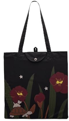 RADLEY 'Midnight Wanderers' Responsible Foldaway Shopper Tote in Black