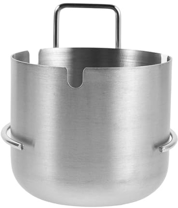 SOESFOUFU Wall Mounted Ashtray -Stainless Steel Hanging Ash Tray for Bathroom and Outdoor - Deep Design for Home Office Bar Or Shopping Mall