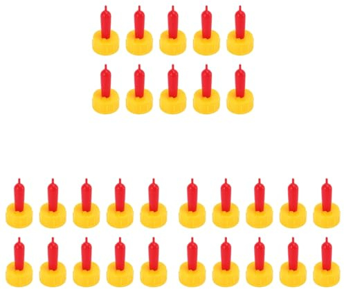 Jnchdghwa 30 Piezas Chupete de Silicona Tetina para Bebida de Leche para Alimentar Cordero, Oveja, Potro, Ternero, FáCil de Roscar en la Botella de Coque