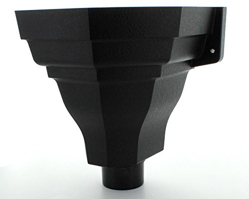 Hunter Foundry Effect (CURVED HOPPER HEAD) BLACK Round Style Guttering Components