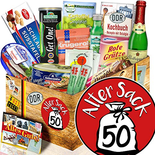 Alter Sack 50 ++ Spezialitäten Ossi Set ++ Geburtstagsgeschenk Mann