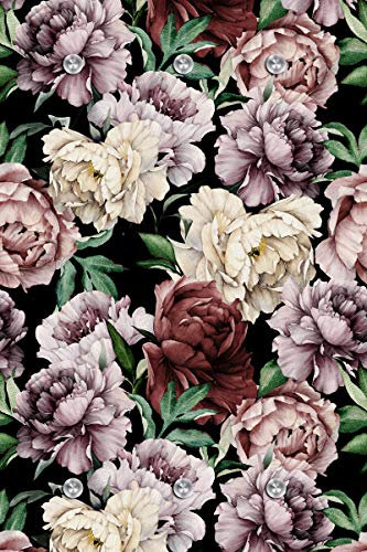 Queence Design Garderobe 80x120 cm | Wandgarderobe mit 6 Edelstahlhaken | Flurgarderobe | Garderobenhaken | Garderobenpaneele | Urban Look | Kleiderständer | Garderobenständer | Bunte Blumen