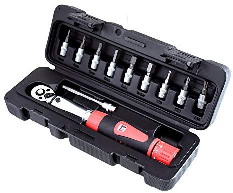 1/4 Pollice Set di Chiavi Dinamometriche per Bici Preimpostate Kit di Attrezzi per la Riparazione di Biciclette Chiave Dinamometrica Meccanica a Cricchetto 2-24 NM