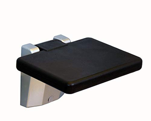 Siège de Douche Pliante, Rectangulaire/Ronde Siège de Douche en PVC Noir Adapté aux Femmes Âgées Handicapées Femmes Enceintes Tabouret de Douche Mural