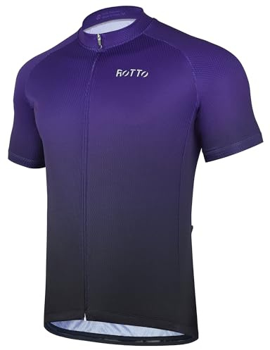 ROTTO Herren Radtrikot Fahrradtrikot Kurzarm Farbverlauf Serie