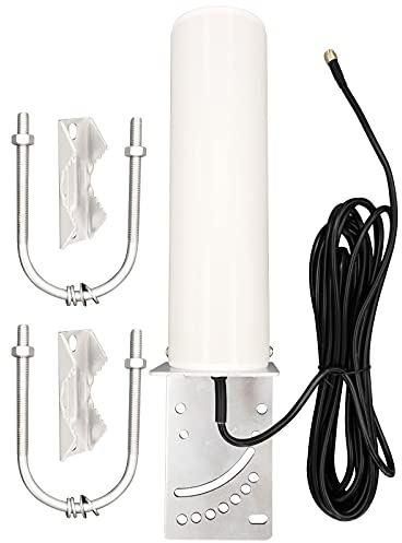 YILIANDUO Outdoor 4G LTE Antenna 698-2700MHz 12dBi Short Barrel Antenna Omni-Directional SMA Male Antenna for Enhancing 2G/3G/4G LTE Router Repeater Wireless Home Hotspot