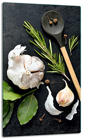 TMK ArtDeko Herdabdeckplatte 1 Teilig 30x52 cm - Spritzschutz Herdabdeckung – Herdschutz aus Sicherheitsglas – Robust, Hygienisch & Rutschfest– Schutz für Induktion, Ceran, Gas & Elektro