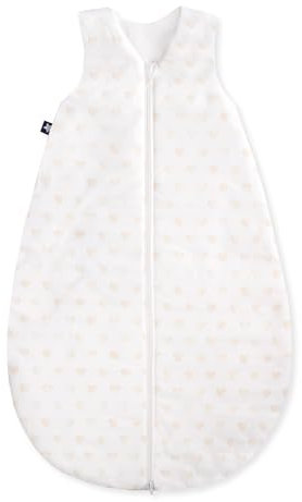 Julius Zöllner Baby Ganzjahresschlafsack aus Baumwolle, Standard 100 by Oeko-Tex, Made in Germany, Gr. 110, Schlummerherzen