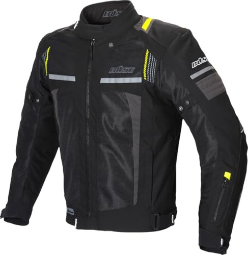 Büse Livorno Giacca da motociclista nera da uomo, Nero, L