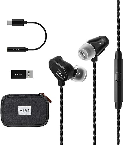 AZLA AIM8 Wired Earphone with Microphone, Gaming Earbuds with FPS Audio Profiles, Clear Mic for PC, PS5, Xbox, and More – Plug & Play Compatibility, IEM for Gaming