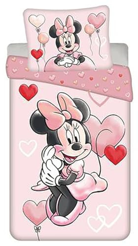 Minnie Mouse Balloon Funda Nórdica Cama 90 140x200 + Funda Almohada Algodón