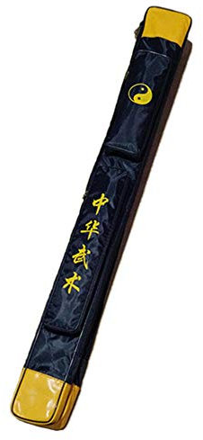 KOINEN Schwerttasche, Tai Chi Tragetasche, Multifunktionale Schwert-Tragetasche, schwarz, EIN- und doppellagiger Waffenkoffer, Oxford-Stoff mit PU, einlagig (Color : Single Layer)