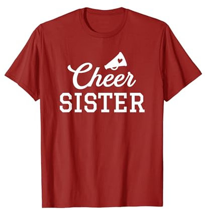 Cheer Sister Red Cheerleading T-Shirt