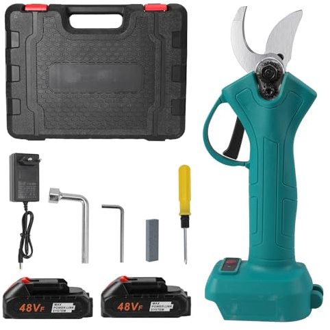 Sécateur électrique 21 V, diamètre de coupe 30 mm, 2 batteries 9000 mAh, tailleur d'arbres fruitiers, adapté aux jardins, aux branches