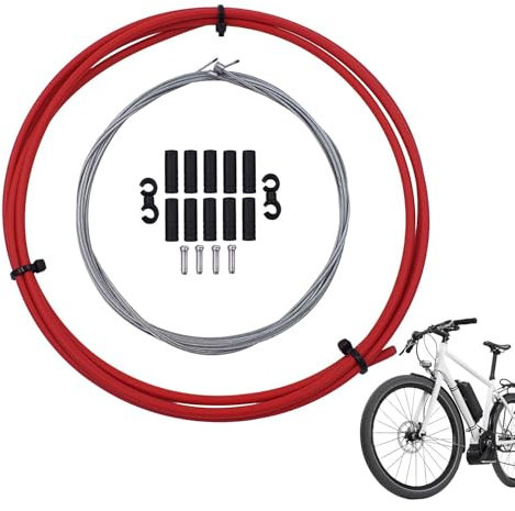 Rennrad-Schaltzugset, Umwerfer-Schaltzüge für Fahrräder - Schaltzug- und Gehäuseset,Professionelle Fahrradübertragungskabelhülle mit Endkappen und S-Haken für Mountainbikes