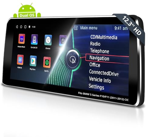 ATOTO 12,3 Autoradio CarPlay Display und Android Auto, Kompatibel mit BMW 5er-Serie F10 F11 CIC-System (2011-2012), alle Originalfunktionen erhalten, GPS-Tracking, DriveChat AI, 2 Bluetooth, 4G LTE