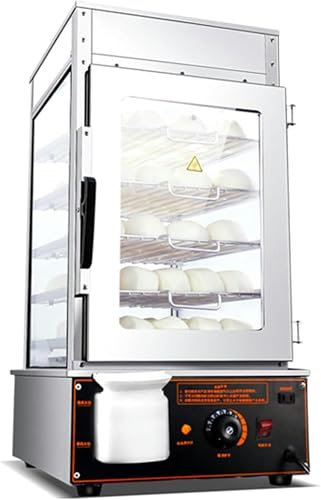 GFXYQPDNV Commercial Bun Steamer, 5-Layer Electric Hot Food Warmer, Steamed Bun Warmer Machine with 30-110℃ Temperature