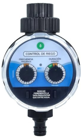 PLANETA HUERTO | Programador de Riego Acorazado, Automatización de Riego, Duración y Frecuencia Ajustables - Programador de Riego Resistente al Agua, Ideal para Jardines y Huertos