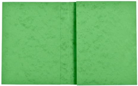 Exacompta - Ref. 32123E - Packung mit 10 Heftumschlägen 17 x 22 cm aus echtem Glanzkarton mit Beschriftungsfeld - Ideal für Schule, Hochschule, Universitäten - Farbe Grün