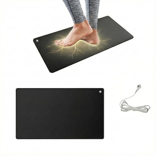 Bodenmatte 60 x 40 cm – reduziert Angst und Stress, Erdungsmatte für besseren Schlaf und Balance, für Zuhause, Büro oder Arbeit