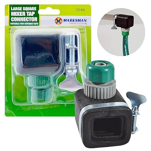 Tap Hose Connector Universal Fit – Kitchen Sink Tap to Garden Hose Adapter | Large Mixer Connector | Indoor Outdoor Hose Pipe Fitting | Quick Connect Adapter | Leakproof Attachment