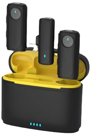 Petit Microphone Pour L'enregistrement - Sans Fil, Émetteur À | Microphone D'annulation Du Bruit Pour Les Interviews, Les Vlogs, Les Bobines, Le Chant Audio, Compatible Avec Le Téléphone
