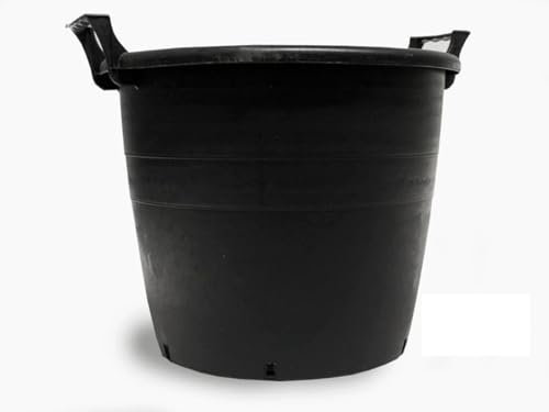 Tiesto Maceta macetón con Asas. 90 litros. Ø 55 x 46 Cm. Exterior para Plantas y arboles Grandes. Segura Garden. Ventajas Mayor Crecimiento y Facilidad de traslado. Resistente a los Rayos UV