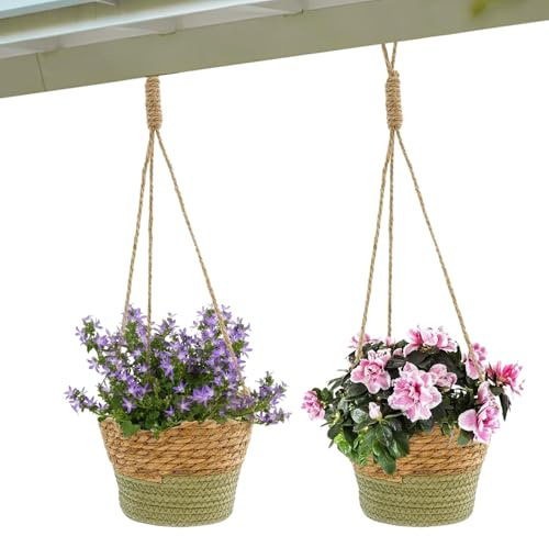 Generisch Blumenkorb - 20,08 x 7,87 x 5,12 Zoll Garten-Hängekörbe, Azalee | Wandpflanzenhalter für Garten, Hof, Terrasse, Balkon, Büro und Bauernhaus-Orchideentöpfe