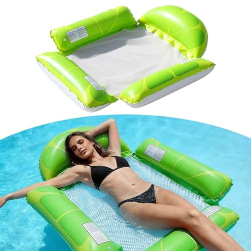 Aufblasbare Pool-Schwimmliege für Erwachsene, Luftmatratze Pool, Aufblasbare Wasserhängematte, Schwimmbett, Hängematte Wasser, Sommer Pool Floaties für Poolpartys, Sommerlicher Wasserspaß