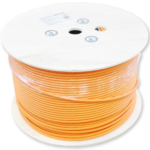 CAT7 Simplex Netzwerkkabel 500m | 1000MHz 4x2xAWG23 | PoE PoE+ LAN Kabel | Ethernetkabel EuroClass: Dca-s1a, d1, a1 | LAN Kabel verlegefreundlich durch besonderen Kabelmantel | mit Meteraufdruck