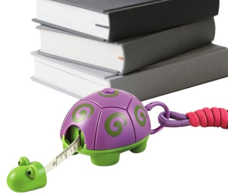 Easy Read Pocket Measuring Tape RetractableTurtle Design Ruler | Body Measurements Measuring Tape Easy Read for Tailoring Crochet School Craft Travel Office