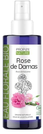 Hydrolat de Rose de Damas Bio - Rosa damascena - Eau florale conservée - 100% frais - 100 ml - PROPOS'NATURE