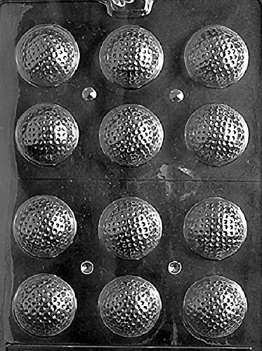 Grandmama's Goodies S051 Golf Balls 3D Chocolate Candy Soap Mold with Exclusive Molding Instructions