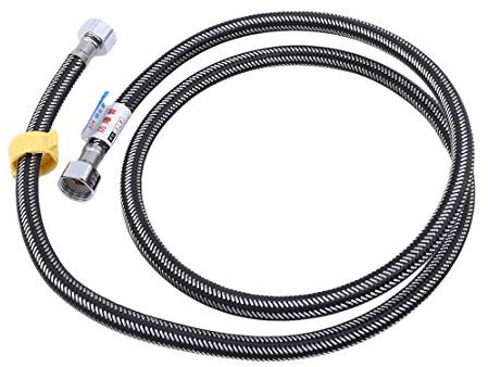 DFASPH Stainless Steel Water Supply Hose 1.5 m - Flexible Braided Hose for Washing Machine, Dishwasher, Toilet & Water Heater