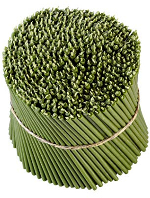 Danilovo Ritual Bienenwachs Kerzen (Grün) - Orthodoxe Kerzen für Gebet Tischdeko Hochzeit - Ungiftig, Ruß - Tropffrei, Lang, Nachhaltige Produkte, N120, Höhe: 16 cm, Ø 5,4 mm (400 stück)