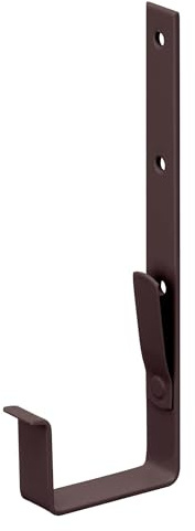 INEFA 20x Dachrinnenhalter für Kastenrinne NW68 / 68mm Dunkelbraun | Rinnenhalter aus verzinktem Stahl, Dachrinnenzuberhör , einfache Montage, Made in Germany