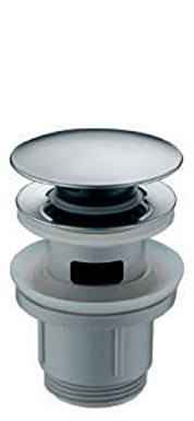 Valvula de Click Clack apta para lavabos y bides VCC009 Desagüe Lavabo Fácil instalación tapones de Desagüe Lavabo, Universal con o sin Rebosadero, Pop-Up Cromado