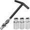 sukudon Set di 5 chiavi per candela di accensione, 16/18/21 mm, chiave universale per auto e moto, per la rimozione di candele