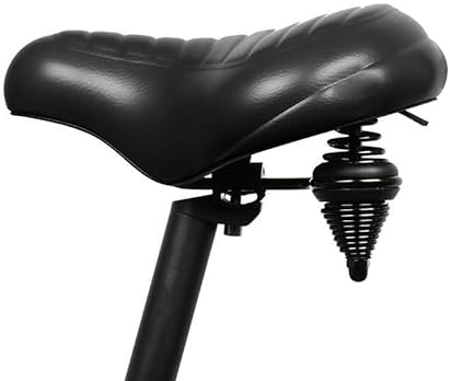 TentHome Retro Fahrradsattel Fahrrad-Sattel PU Leder Fahrradsitz Bequem Touren-City-Sattel mit Zug- und Druckfedern Cruiser Federsattel Unisex