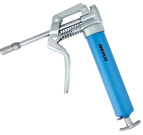 Neiko 12012A Mini Grease Gun, Heavy Duty Pistol Grip Greaser, 4500 PSI, Mini 3oz Grease Cartridges for Grease Gun, Grease Gun with Zerk Fitting, 5.75” Straight Extension, Small Grease Gun Kit