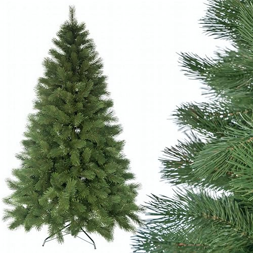 SMEREKA® Kiefer Künstlicher Weihnachtsbaum 180 cm - 100% Spritzguss Weihnachtsbaum Made in EU - Künstlicher Tannenbaum mit Ständer Metall - Christbaum Künstlich wie Echt Christmas Tree