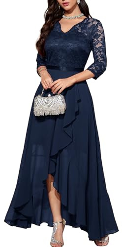 Bbonlinedress Aftonklänning, elegant för bröllop, spetsklänning, chiffongklänning, hi-lo-klänning, brudklänning, festklänning, examensklänning, lång, balklänning, strandklänning, XL