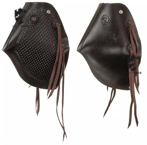 WILD RACE Neue Western-Tapaderos-Steigbügel-Sattel mit Blumenmuster, handgefertigt, genähtes Leder, robust, verkauft im Paar-Set (STYLE-15)