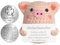 Tixlux Pocket Hug Glücksschweinchen, Kreative Strickwolle Minischwein Puppe und Kleine Umarmung Glücksbringer (Silber Ⅰ), Mutmacher Geschenk, Gute Besserung Geschenk, Geschenk zum Abschluss