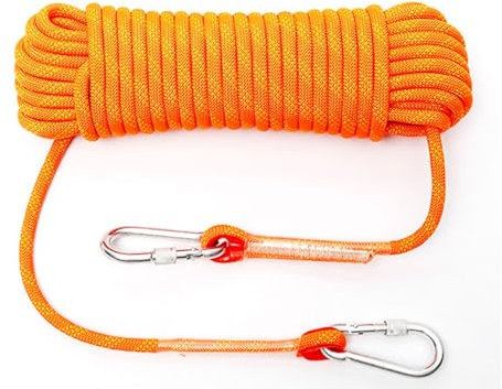 Outdoor-Kletterseil, 8 mm, Outdoor-Kletterseil, 10 m, 25 m, 50 m, 100 m, 150 m, 200 m, statisches Kletterseil, Fluchtseil für Eiskletterausrüstung, Feuerrettung, Fallschirm (Farbe: