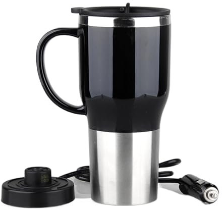 Tasse chauffante de voiture – Chauffe-eau automatique, chauffe-tasse de voyage 12 V | Contrôle de la température de voiture, tasse de voyage électrique portable, chauffe-café électrique élégant avec
