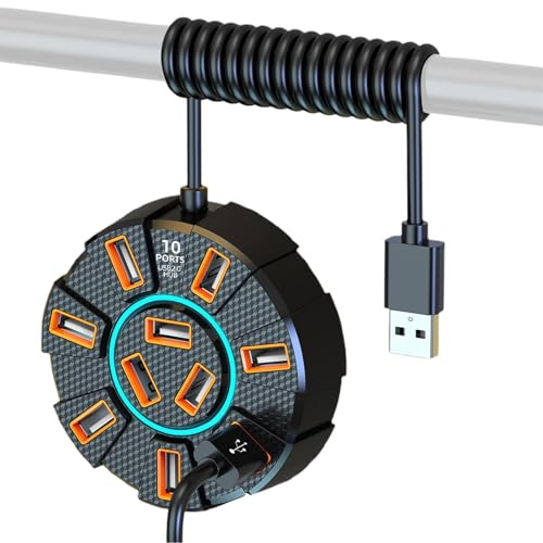 Hub, USB 3.0 Hub, USB 3.0 Hub, USB Docking Station, USB Hub for Office, Data Transfer USB Hub, Printer USB Port Hub, USB Hub for Laptop, Portable USB Hub Hub Hub